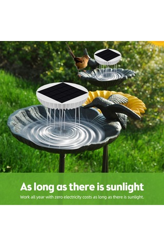Springsun Güneş Enerjili Kuş Banyosu Dalga Cihazı - 1500mah Pil, Ip65 Su Geçirmez