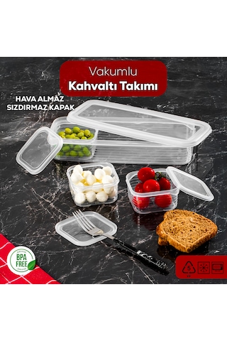 Porsima 4368 Freshlock Vakumlu Kahvaltılık Çok Amaçlı Saklama Kabı Kahvaltı Seti Şeffaf