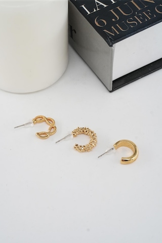 Byzeynaaksesuar Kadın 3'lü Küpe Çok Renkli