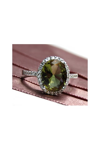 Gümüş Zultanit Oval Taşlı Kadın Yüzük