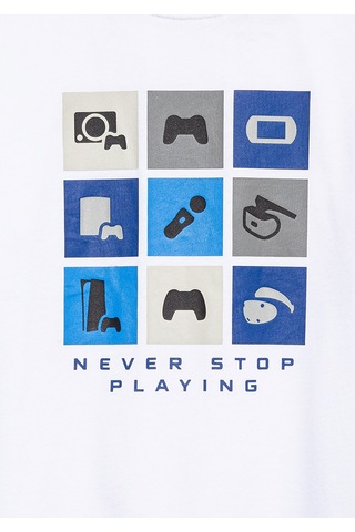 Mavi Ps Never Beyaz Erkek Çocuk T-shirt M6610374-620 Beyaz