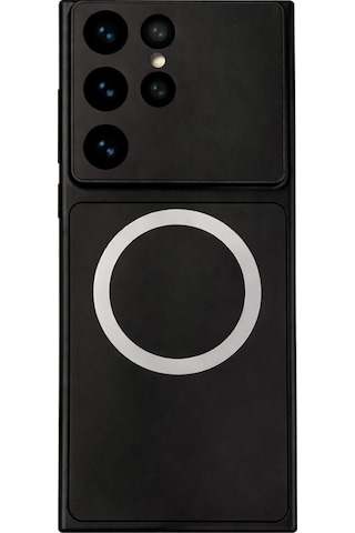 Samsung Galaxy S23 Ultra Uyumlu Kamera Korumalı Magsafe Wireless Şarj Özellikli Full Glass Arka Kapak