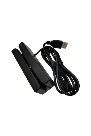 Elmpaly 1 Adet Manyetik Şeritli Kart Okuyucu - Usb Hico Loco 3 Track Sürücüsüz Kredi Kartı Okuyucu Klavye Emülasyonu