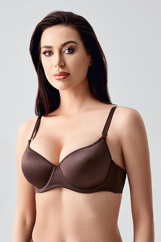 New Bra Kadın B Kap Desteksiz Sütyen Kahve 7900 Kahverengi
