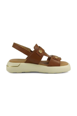 Venüs 2544007 Günlük Hakiki Deri Bayan Sandalet-taba Taba