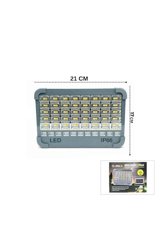 Go İthalat Ip66 Güneş Enerjili Led Işık Solar Projektör - Powerbank Çakarlı Kamp - Dış Mekan Ps-d002 Gri