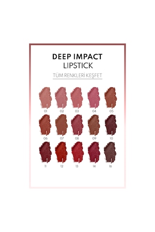 Note Cosmetique Deep Impact Lipstick Kremsi Dokulu Yarı Parlak Ruj 07 Warm Chocolatte - Kahverengi