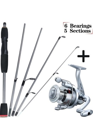 Didadodo Deniz Sazan Balıkçılığı Seti İçin İplik Balıkçılık Makarası & Karbon Fiber Çubuk Rod 1.7m & 2000 Rod1.7m&2000