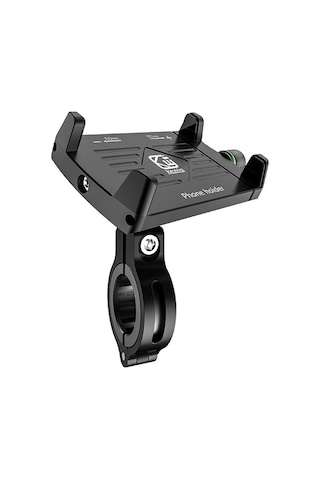 Kewig M7 Bisiklet 4 Pençeli Alüminyum Navigasyon Braketi Açık Bisiklet Cep Telefonu Tutucu Siyah Siyah