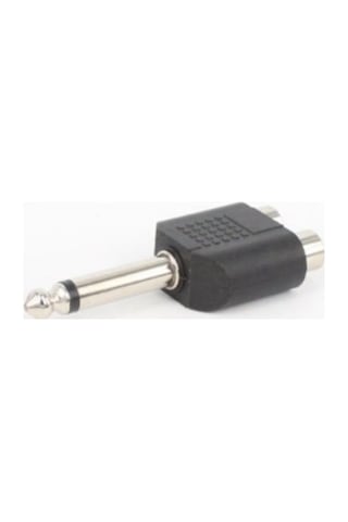 5 Adet 6.3mm Mono Anfi Amfi Mikrofon Ses Jakı Jack - 2 Rca Dişi Audıo Lale Tos Dönüştürücü