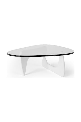VitrA, Yeni Nesil Modern Elips Geometrik Orta Cam Sehpa, Beyaz