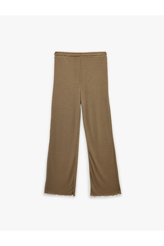 Koton Viskon Karışımlı Beli Lastikli Pijama Altı Kahverengi 6slk40005mk