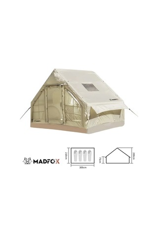 Madfox Bigless Glamping Cotton Inflatable Şişme Çadır Baca Çıkışlı Çok Renkli
