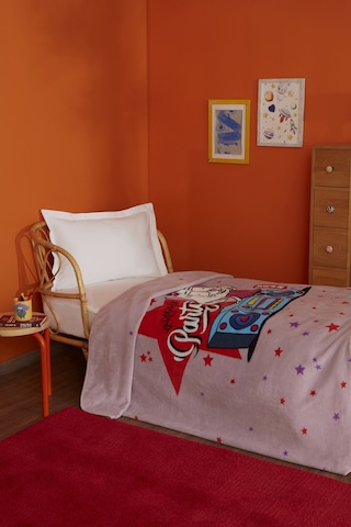 Karaca Home X Kral Şakir Canan Karaoke Party Tek Kişilik Battaniye Pembe