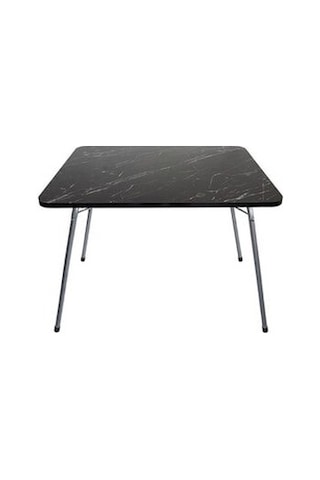 Bofigo Moccastyle 60 x 80 CM Granit Desenli Katlanır Balkon Bahçe Kamp Masası Siyah