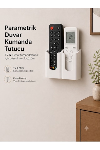 Duvara Monte Kumanda Tutacağı Yapışkanlı Veya Vidalı Tv Klima Kumandası Aparatı 5,5x3 Cm İç Ölçü - 2 Adet Beyaz Duvara Monte Kumanda Tutacağı Yapışkanlı Veya Vidalı Tv Klima Kumandası Aparatı 5,5x3 Cm İç Ölçü - 2 Adet Beyaz