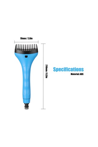 Springsun Yüzme Havuzu Filtre Temizleyici Fırçası, Köşelere Erişimli, Kir Ve Safsata Temizleyici, Abs Malzeme, Mavi-siyah, Su Borusu Bağlantısı Hariç