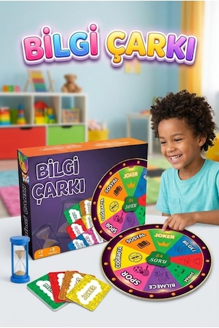 Bilgi Çarkı Eğitici Ve Eğlenceli 84 Soru Kartlı Genel Kültür Ve Zeka Kutu Oyunu