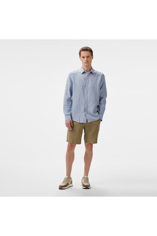 Nautica Erkek Mavi Classic Fit Çizgili Gömlek Çizgili W55434t Mavi