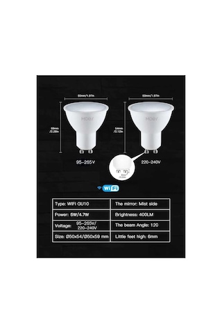 Nymane Duvar Lambası Uyumlu Ampul Gu10 Rgb Led Smart Wifi Diğer