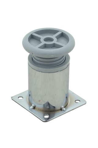 Ludıa Metal Ayarlanabilir 3 Adet Mobilya Ayağı Metal Tablalı 6cm Gri