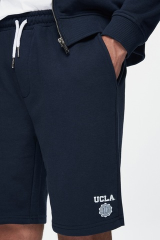 Ucla Randy Lacivert Baskılı Baskılı Standard Fit Erkek Örme Şort Lacivert
