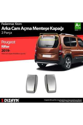 Peugeot Rifter Krom Arka Cam Açma Menteşe Kapağı 2 Prç 2019 Üzeri (521426358)