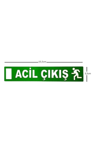 Acıl Çıkış Sticker Lümen Özellikli Fosforlu Karanlıkda Görünme Özelliğine Sahip