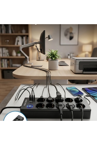 Akım Korumalı 10'lu Çoklu Priz Usb-a Ve Type-c Şarj Çıkışlı Diğer