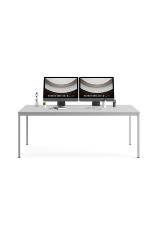 Çok Amaçlı 180x80x75h Cm Masa, Yemek Masası, Ofis Çalışma Masası, Bilgisayar Masası, Gri Gri