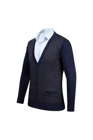 Erkek Büyük Beden V Yaka Triko Hırka Düğmeli 5014mb Bgl-st04040 Lacivert