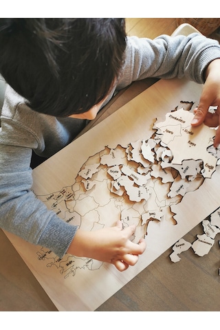 Ahşap Türkiye Haritası. Yapboz. Puzzle Kutusuz (50X27.50)