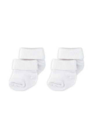 Novibaby 2'li Bambu Bebek Çorap I Snow White I 0 6 Ay I Beyaz Yenidoğan Bebek Çorabı Çok Renkli