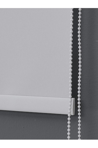 Ithal Kalın Beyaz Zebra Stor Güneşlik Perde Etek Düz Alüminyum Kasa Metal Ayak