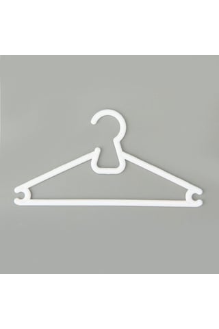 Decobella 6'lı Çocuk Plastik Elbise Askısı - Beyaz Beyaz