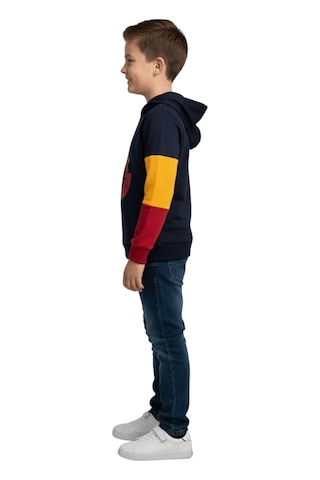 Gsstore Galatasaray Lisanslı Logo Siyah Kapüşonlu Çocuk Sweat Bayrak Kırmızı - Siyah