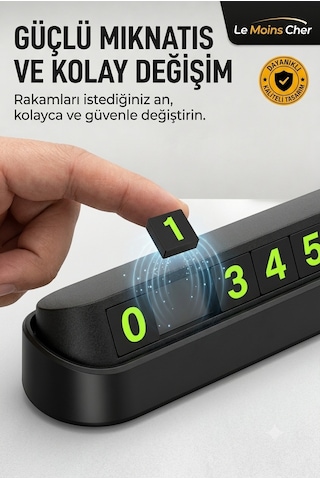 Alfa Romeo 147 Collezione Araç Park Numaratörü Mıknatıslı Aç Kapa Telefon Numaralığı