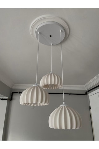 Solis Modern 3 Lü Sarkıt Avize Salon Ve Mutfak Aydınlatması Şık Bohem Tarz Nestvibe Beyaz
