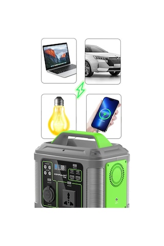 Gld-spt- Konfulon Cn04 Powerbank 300w 60.000 Mah 5w Led Işıklı Kamp Şarj Pd 60w - Gri