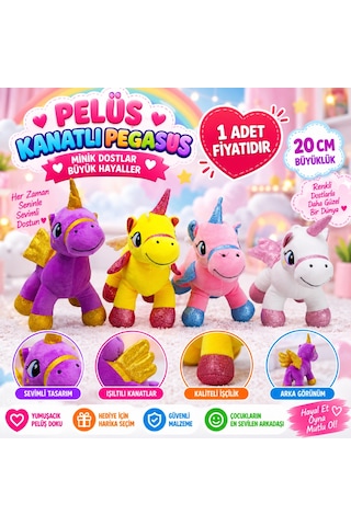 Storeşahin Peluş Kanatlı Pegasus 20 Cm 1 Adet Fiyatıdır Shn0720 Çok Renkli