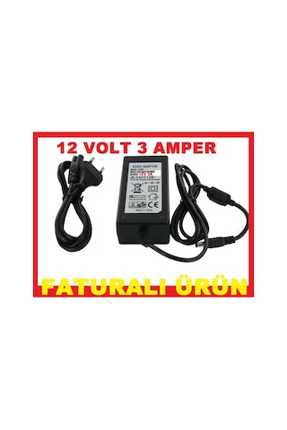 12 Volt 1 2 3 5 7 10 Amper Adaptör Kamera Led Adaptörü Plastik