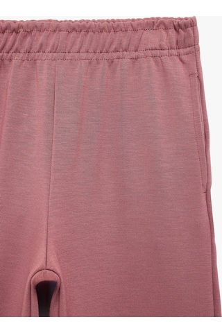 Koton Beli Lastikli Viskon Karışımlı Geniş Paça Pantolon Pembe 7wkg40095ak Gül