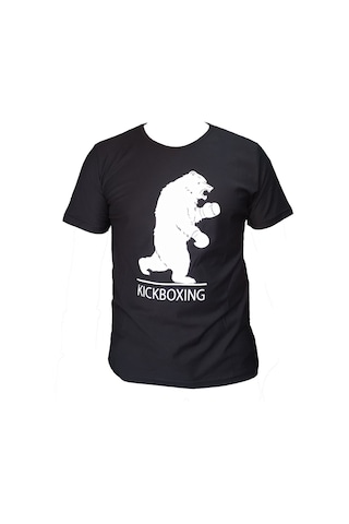 Aksaspor Leon Bear Kickboxing Tişört Siyah Kickboks Tişörtü Byl1100Bk