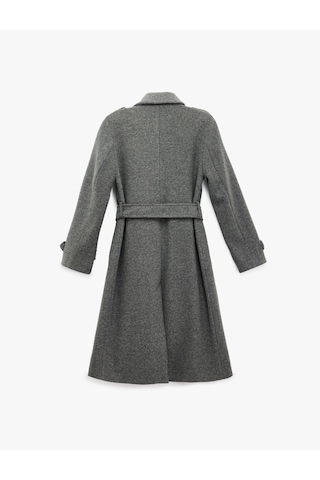 Koton Cepli Uzun Kollu Kemerli Kruvaze Uzun Kaşe Kaban Antrasit 6wak00237ew Antrasit