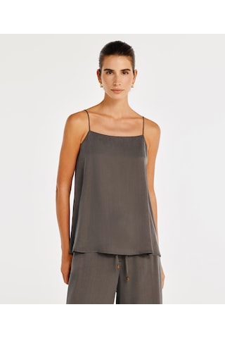 Yargıcı Askılı Tunik Boy Bluz 25ykbl6028p 059 Gri