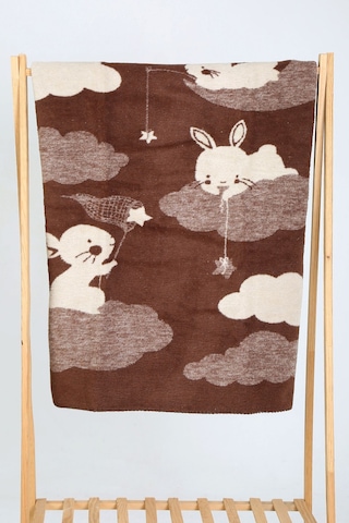 Yumuşak Bebek Çocuk Battaniyesi Mevsimlik 90x100 Cm Kahverengi