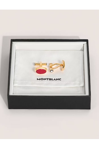 Montblanc Meisterstück Geometrik Kırmızı Lake Kakmalı Oval Kol Dü