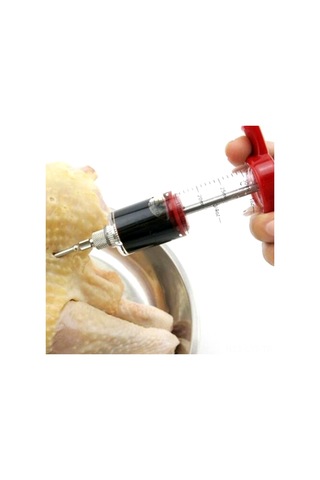 Youtek Et Enjeksiyonu Cihazı - 30ml Gıda Kalitesi Plastik+paslanmaz Çelik, 7.5cm İğne, Barbekü, Mangal, Partiler İçin Lezzet Enjeksiyonu Aracı Çok Renkli