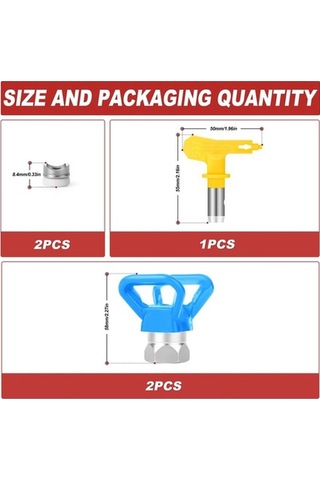 Ulzyvf Uçları Tersinir Sprey Seti, Nozulu Havasız Boya Adet Fa