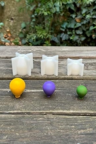 Balon Elips Set Silikon Mum Kalıpları 000 Açık Krem